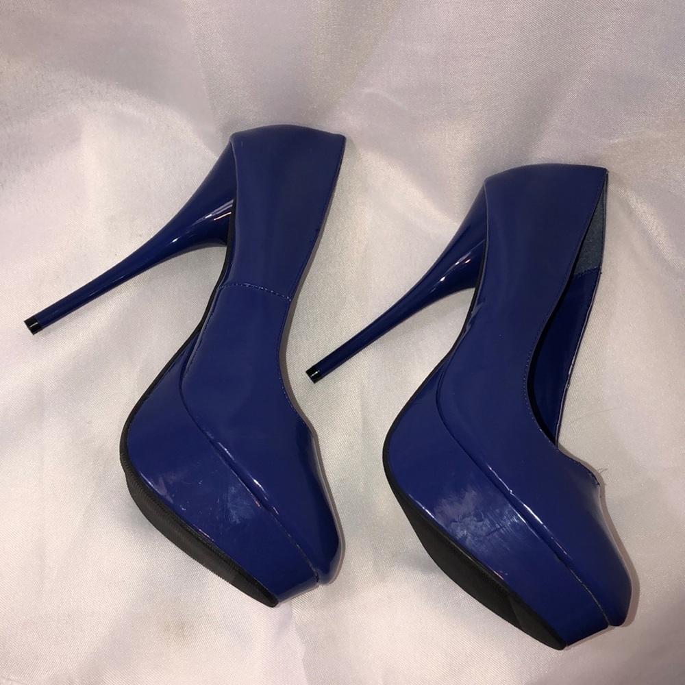 Charlotte Russe Platform Blue Heels